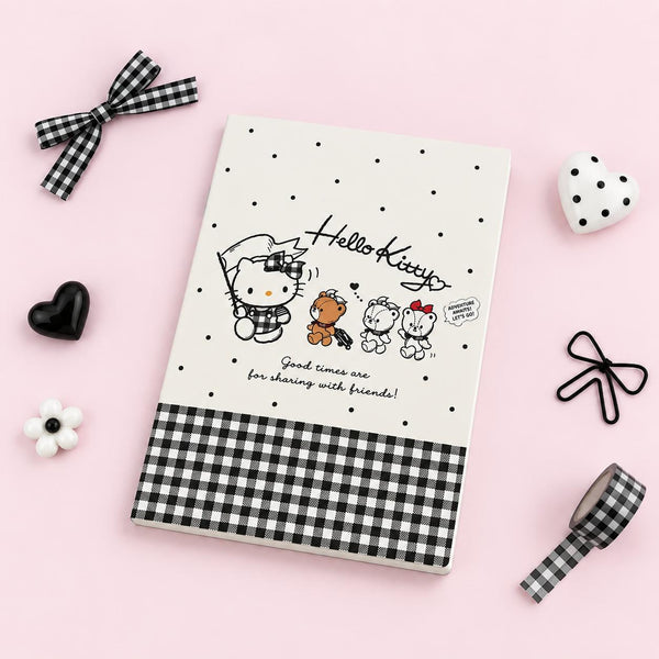 Hello Kitty Sweet Check A5 Notebook - Black