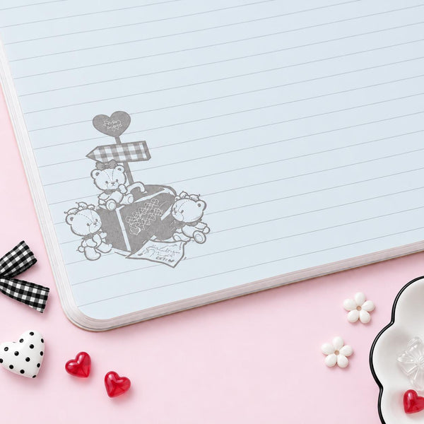 Hello Kitty Sweet Check A5 Notebook - Black