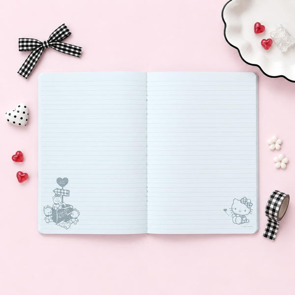 Hello Kitty Sweet Check A5 Notebook - Black