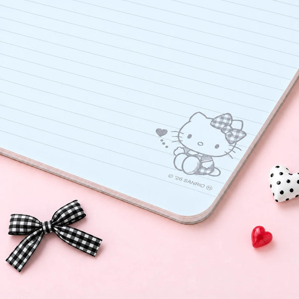 Hello Kitty Sweet Check A5 Notebook - Black