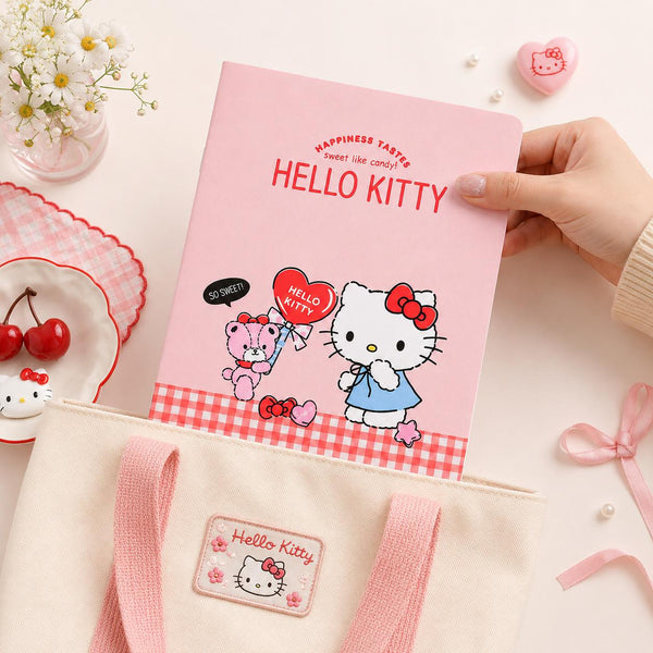 Hello Kitty Sweet Check A5 Notebook - Red