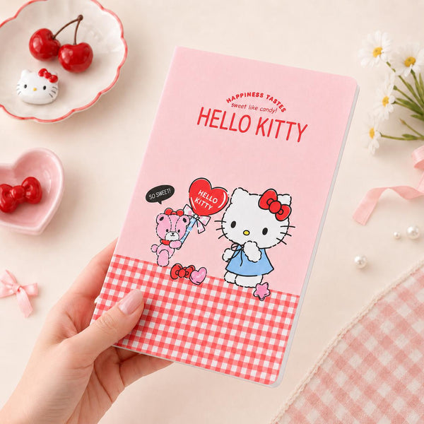Hello Kitty Sweet Check A5 Notebook - Red