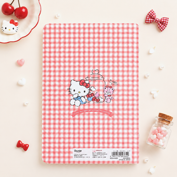 Hello Kitty Sweet Check A5 Notebook - Red