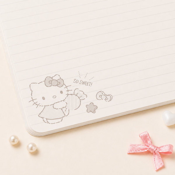 Hello Kitty Sweet Check A5 Notebook - Red