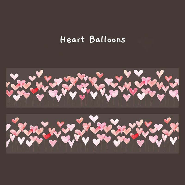 Holo Hearts Clear Masking Tapes