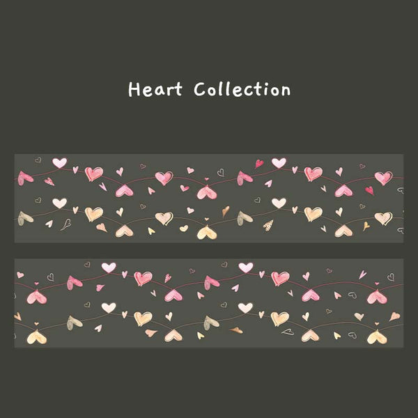 Holo Hearts Clear Masking Tapes