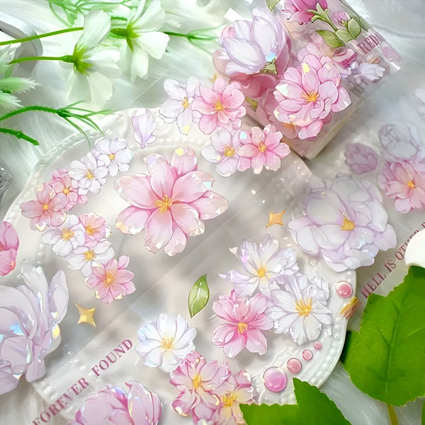 Holographic Sakura Clear Masking Tape - Extra Wide