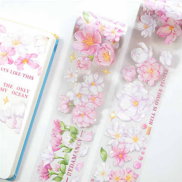 Holographic Sakura Clear Masking Tape - Extra Wide