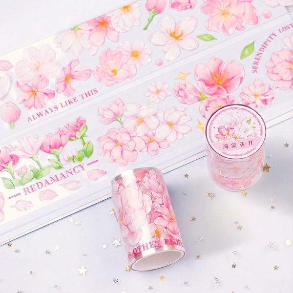 Holographic Sakura Clear Masking Tape - Extra Wide
