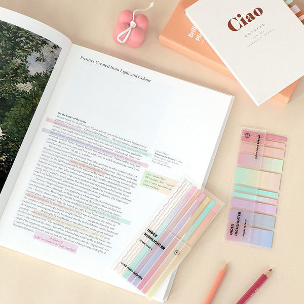 Iconic Index Long Highlighter Sticky Notes