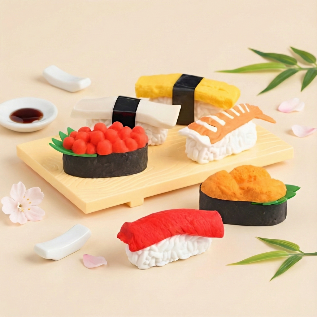 Iwako Sushi Eraser Set