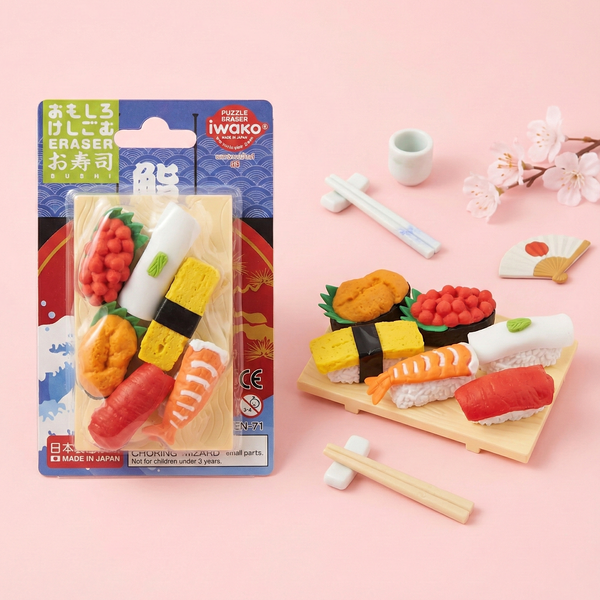 Iwako Sushi Eraser Set