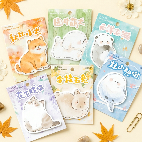 Joyful Animal Pals Sticky Notes