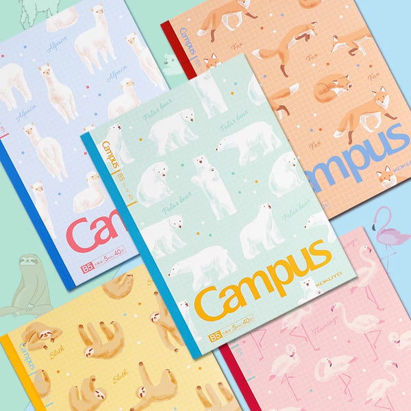 KOKUYO Campus Notebook - Semi B5 - Grid - Fluffy Animals