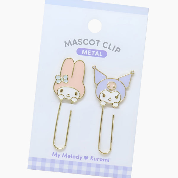 Kamio Mascot Paper Clips - Set of 2 - Limited Edition - My Melody & Kuromi