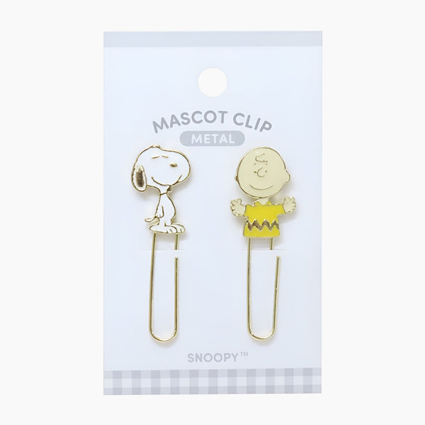 Kamio Mascot Paper Clips - Set of 2 - Snoopy & Charlie Brown - Limited Edition