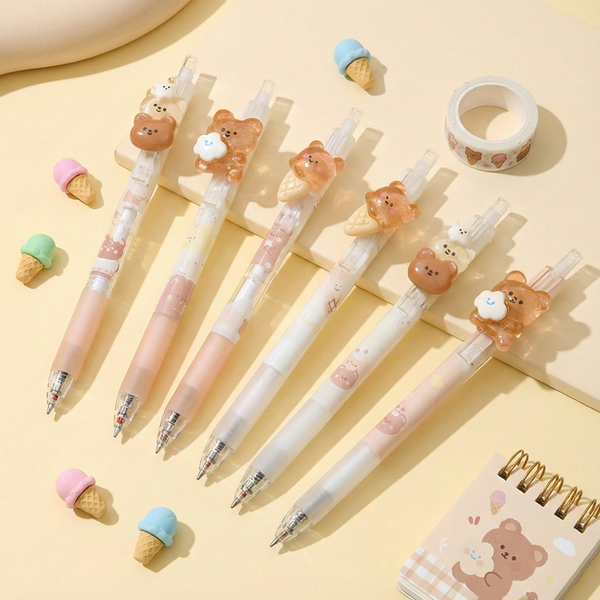 Kawaii Ice Cream Bear Gel Pens