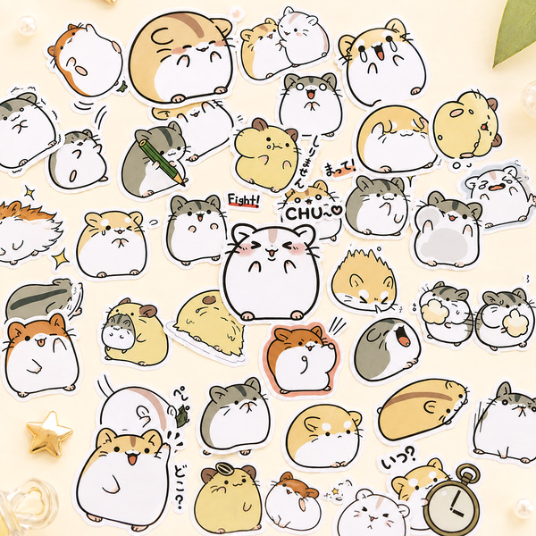 Kawaii Japanese Hamster Stickers
