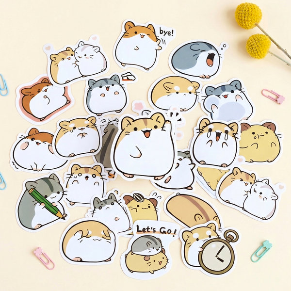 Kawaii Japanese Hamster Stickers
