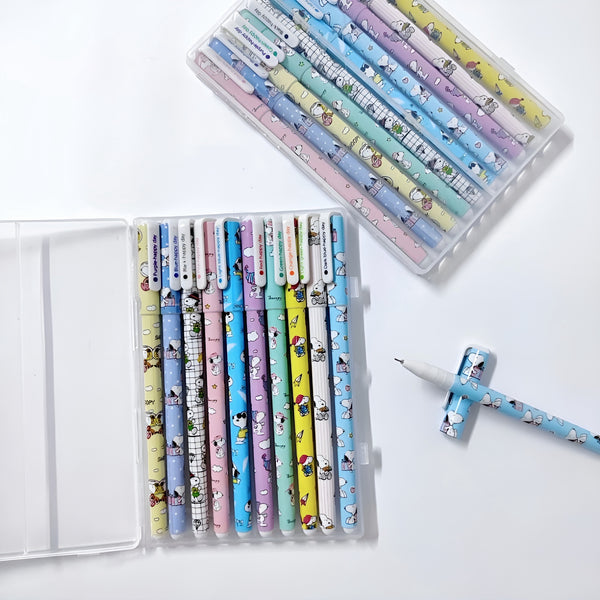 Kawaii Snoopy Gel Ink Pens - Set of 10