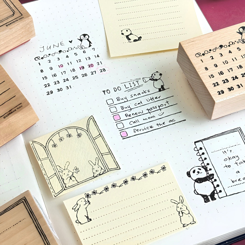 Kodomo No Kao Dobutsuhanko Bullet Journal Stamps | Kawaii Pen Shop