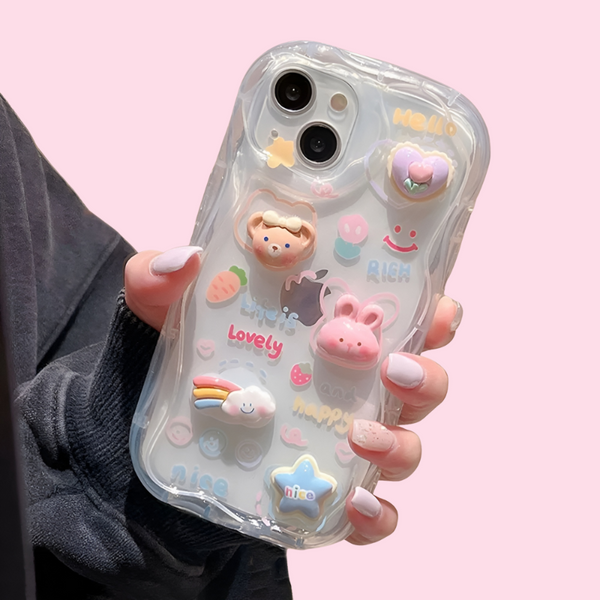Korean Cartoon Animal 3D iPhone Case