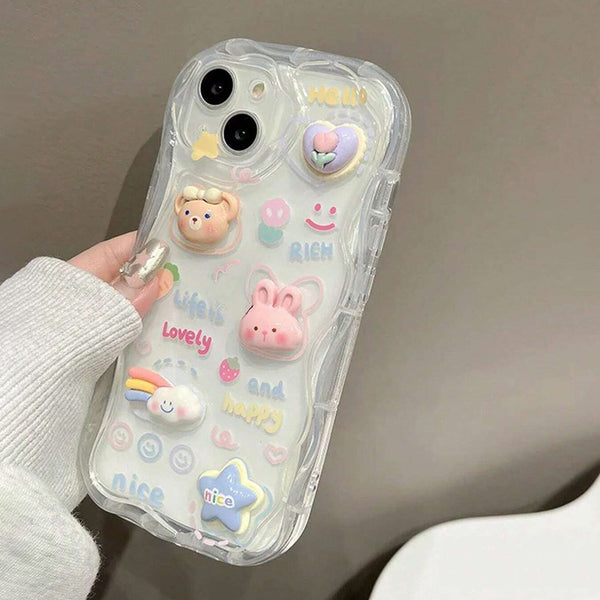 Korean Cartoon Animal 3D iPhone Case