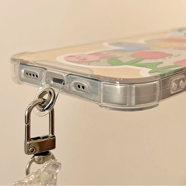 Kawaii Bear Mirror iPhone Case + Gummy Bear Phone Charm