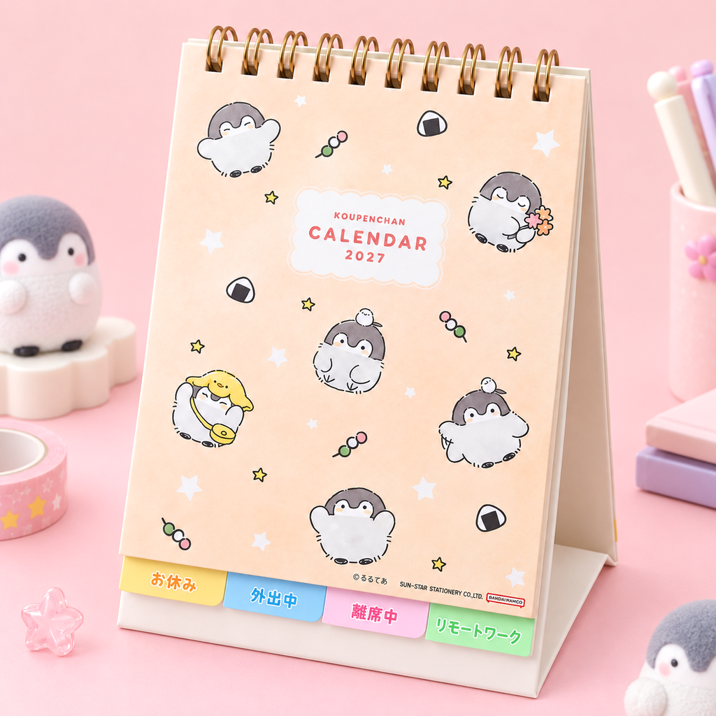 Koupenchan 2027 Desk Calendar