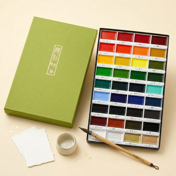 Kuretake Gansai Tambi Watercolor Palette - 36 Color Set