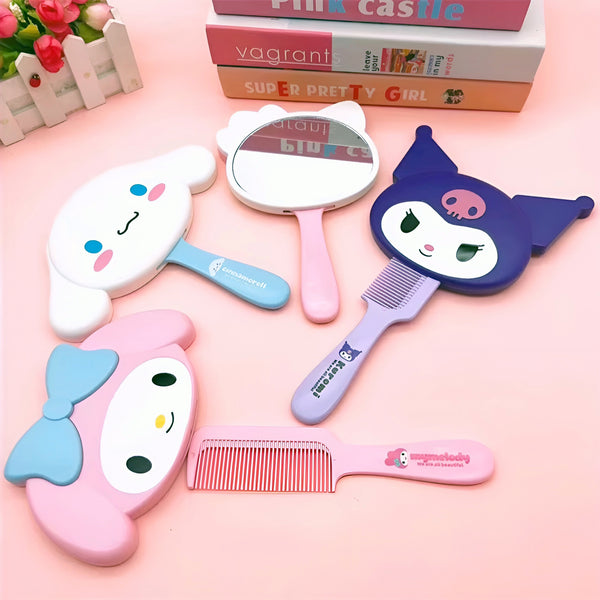 Sanrio Mirror + Comb Vanity Set - Kuromi