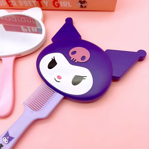 Sanrio Mirror + Comb Vanity Set - Kuromi