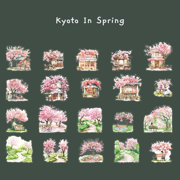 Kyoto in Spring PET Stickers