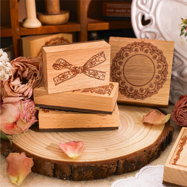 Lace Pattern Wooden Stamps
