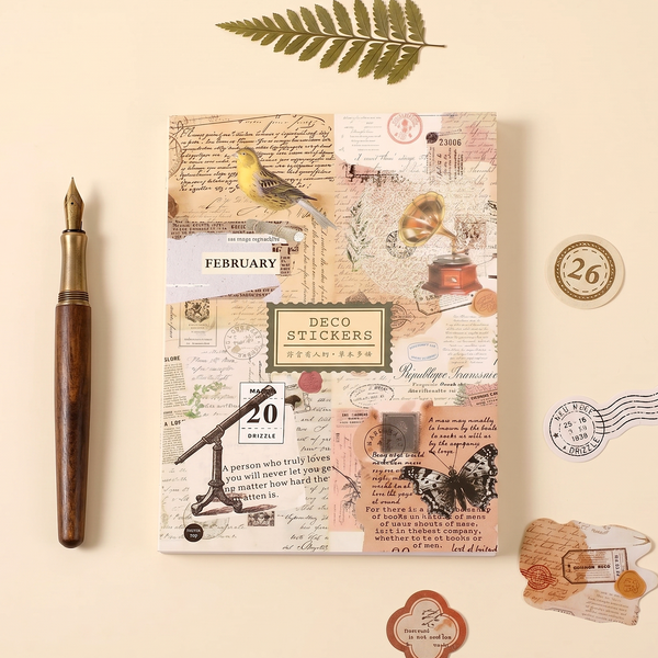 Large Vintage Deco Sticker Book