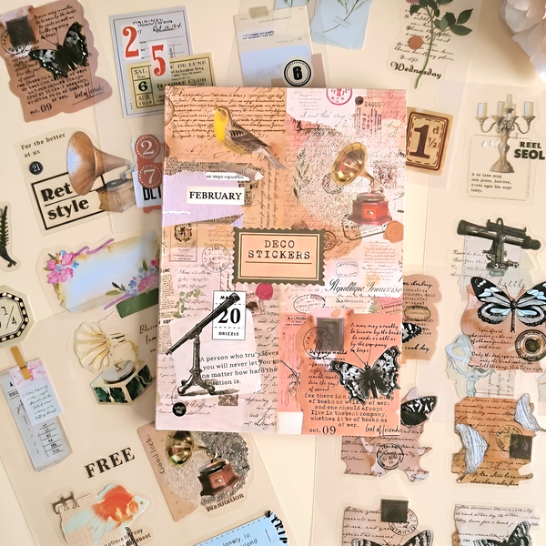 Large Vintage Deco Sticker Book