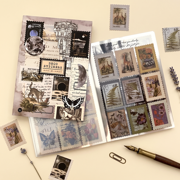 Large Vintage Deco Sticker Book