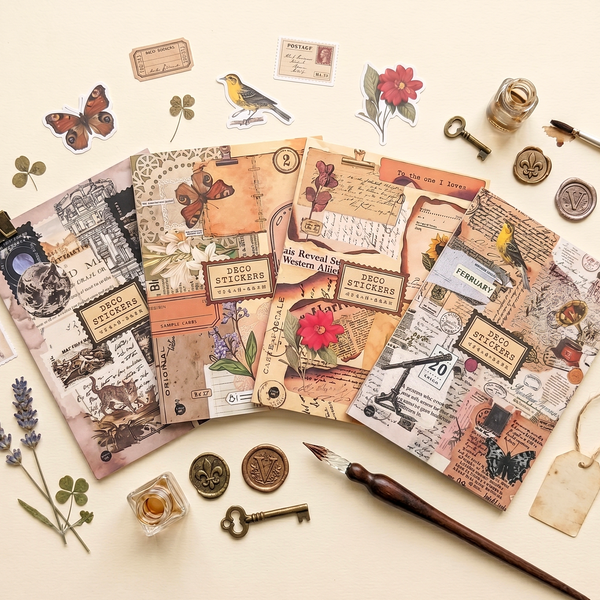 Large Vintage Deco Sticker Book