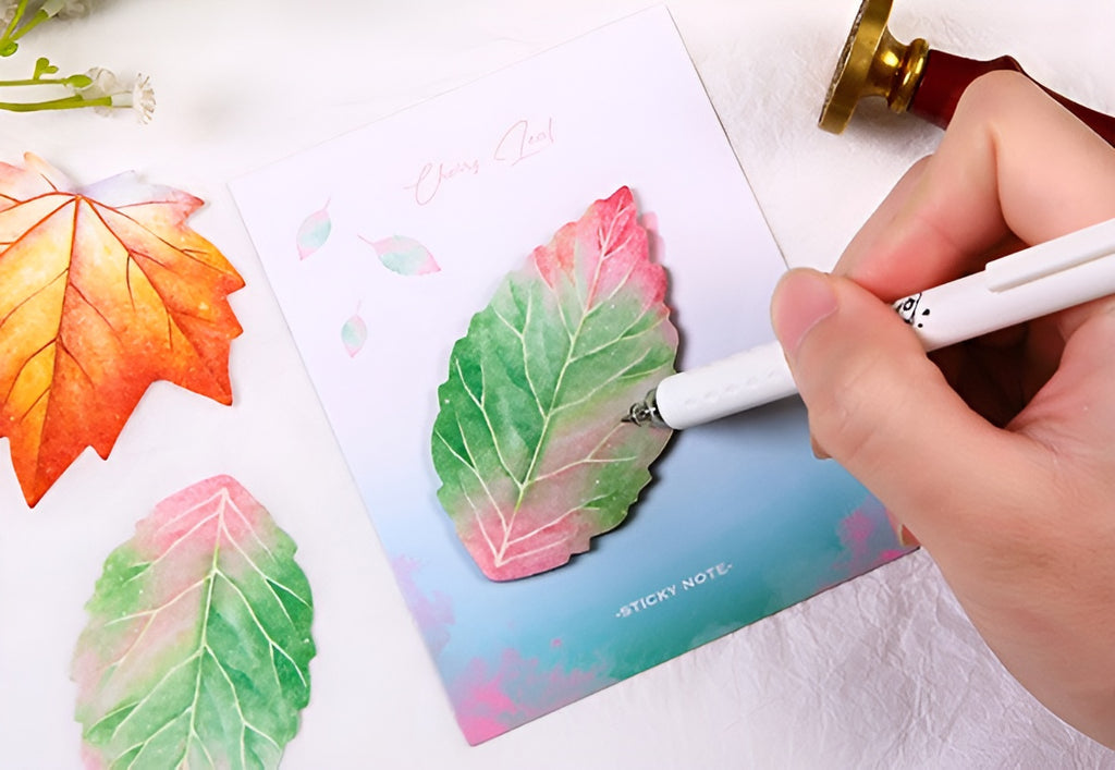 Botanical Leaf Sticky Notes | Kawaii Pen Shop
