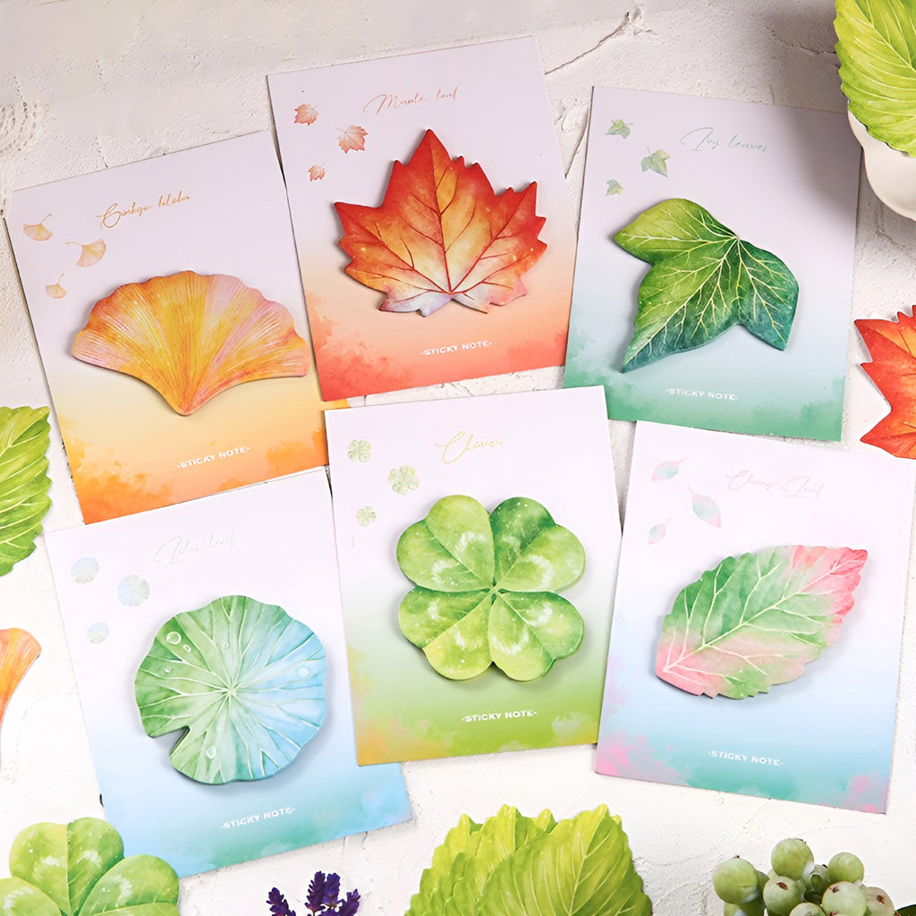 Botanical Leaf Sticky Notes | Kawaii Pen Shop