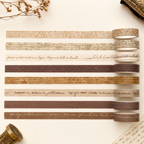 Letters Never Sent Vintage Script Washi Tape Set
