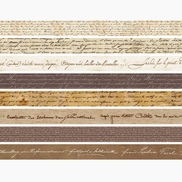 Letters Never Sent Vintage Script Washi Tape Set