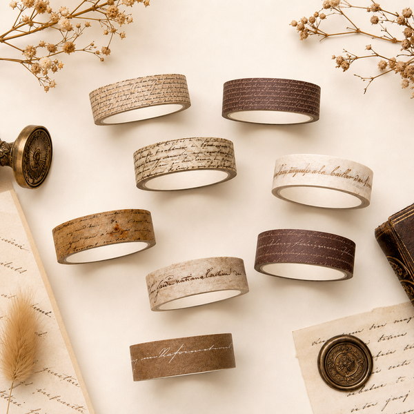 Letters Never Sent Vintage Script Washi Tape Set