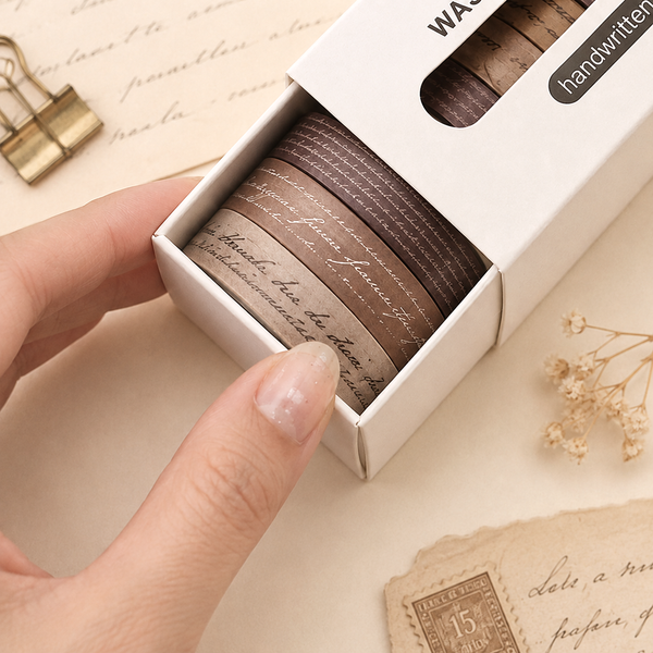Letters Never Sent Vintage Script Washi Tape Set