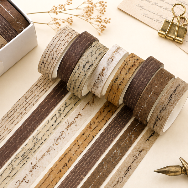 Letters Never Sent Vintage Script Washi Tape Set