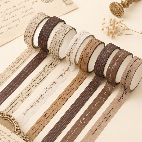 Letters Never Sent Vintage Script Washi Tape Set