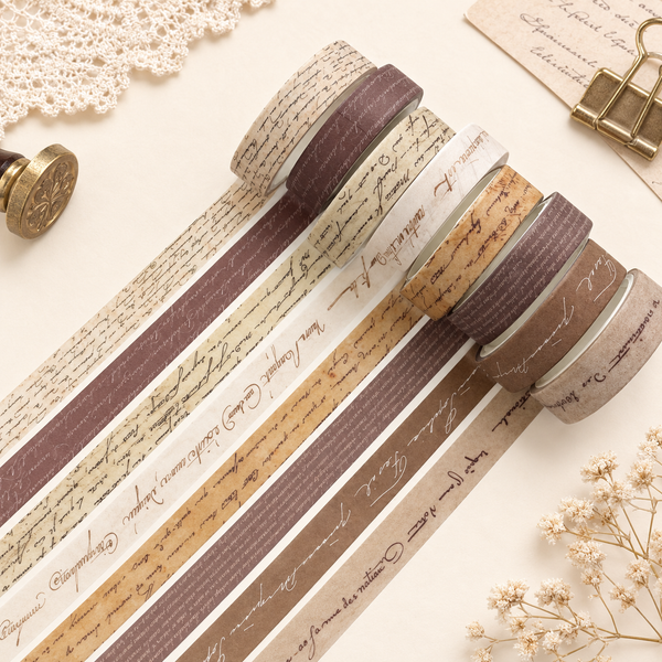 Letters Never Sent Vintage Script Washi Tape Set