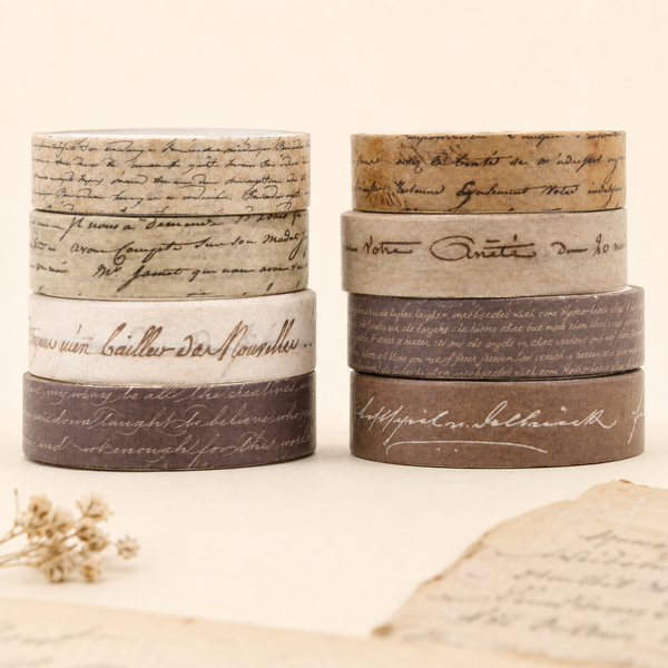 Letters Never Sent Vintage Script Washi Tape Set