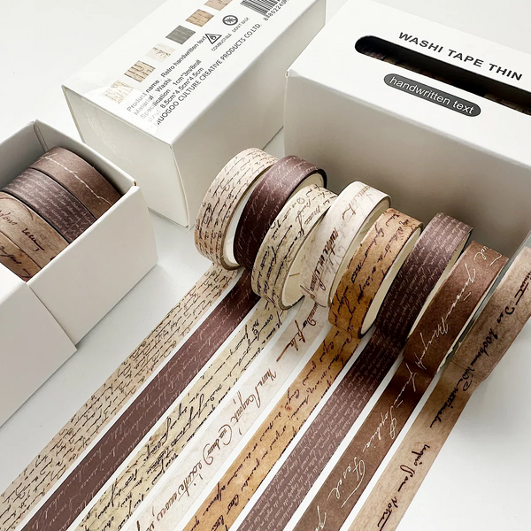 Letters Never Sent Vintage Script Washi Tape Set
