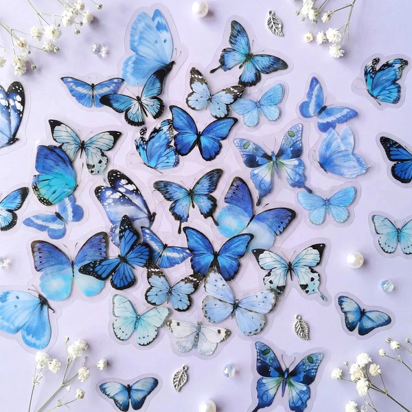 MO•CARD Original Deco Stickers - Blue Butterflies